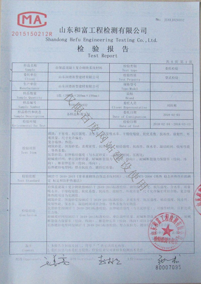 檢驗(yàn)報告第1頁